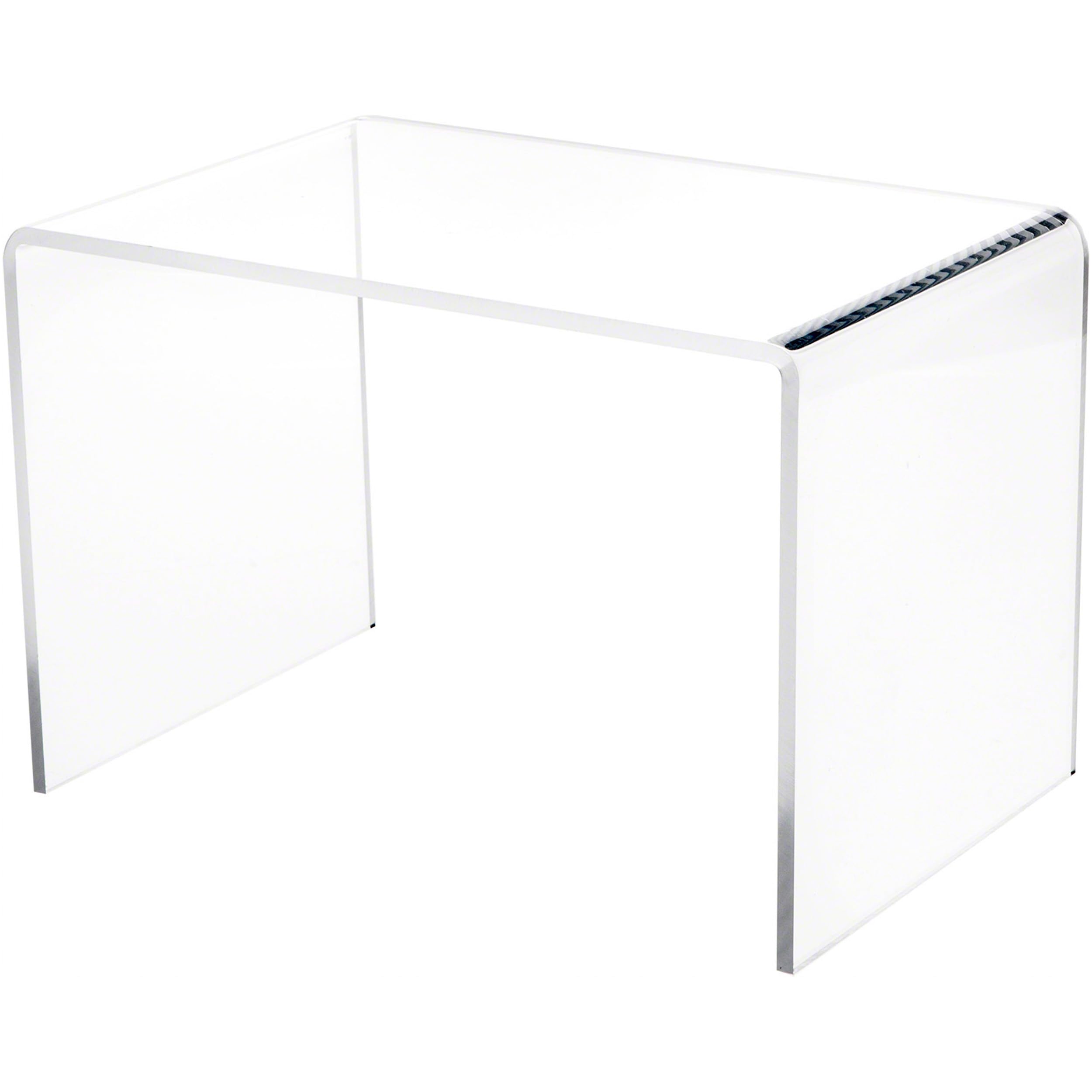Plymor Clear Acrylic Small Rectangular Display Riser, 7 inch Height x 10.5 inch Width x 7 inch Depth (1/4 inch Thick) (2 Pack)