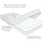 Zippered Mattress Protector 2 Pack With Ultra Soft Terry Surface, 6-Side Waterproof Mattress Encasement, Durable Zipper, Noiseless, For Standard Queen Size Mattress 60'' X 80''(11-14 In.H)