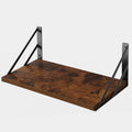 Craftware 2Pack Rustic Floating Shelves, 16W x 8D x 6H, Heavy Duty Hardwood with Metal Brackets, WallMounted, Space Saving,