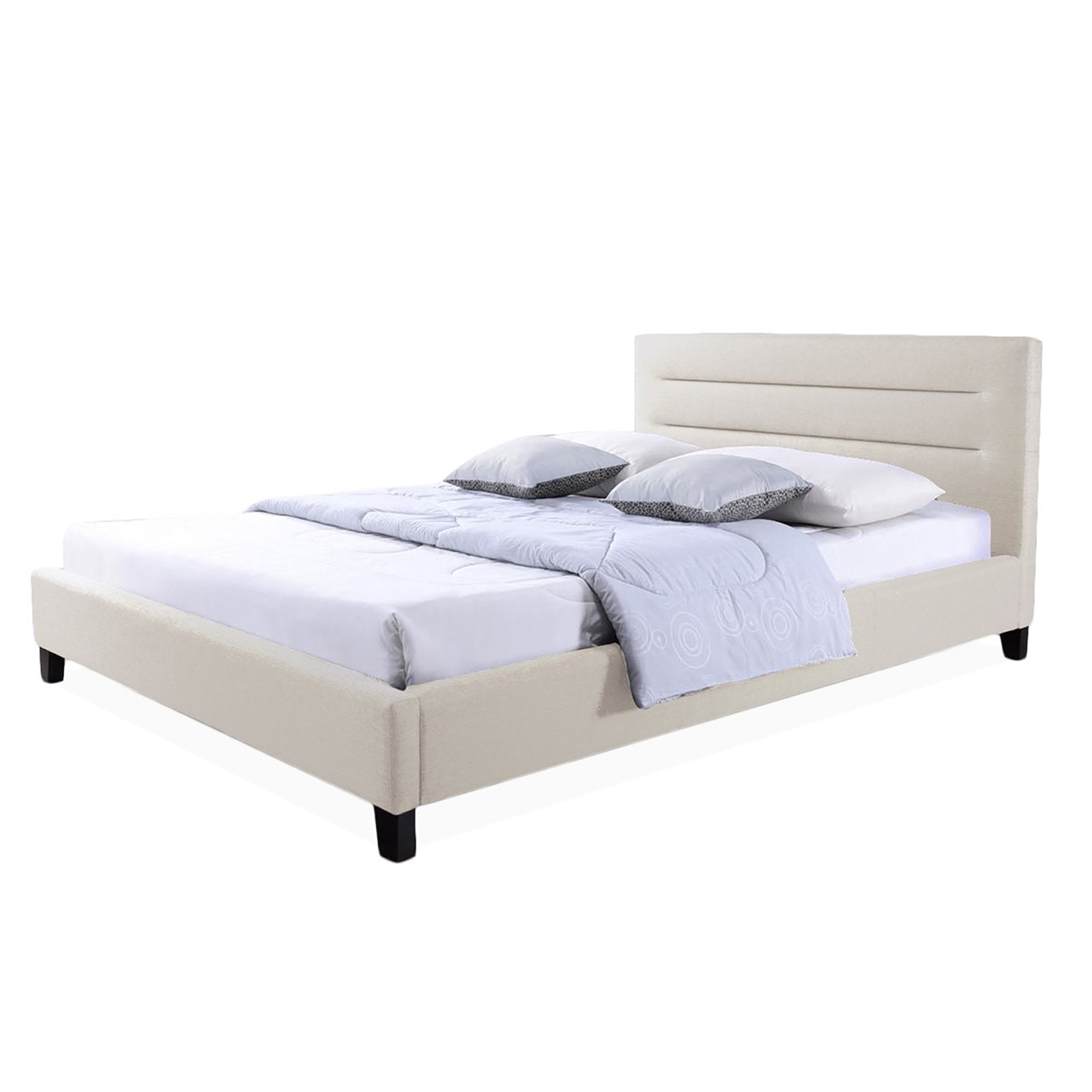 Baxton Studio BBT6452-Grey-Full Bed Platform, Full, Grey