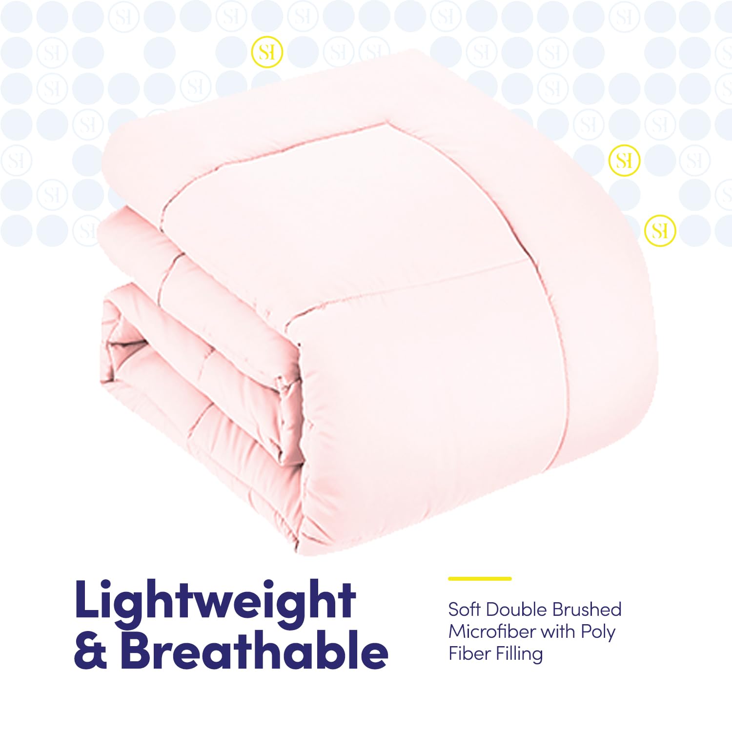 Sweet Home Collection 7 Piece Comforter Set Bag Solid Color All Season Soft Down Alternative Blanket & Luxurious Microfiber Bed