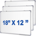 Tinlade 3 Pack Dry Erase Boards, Magnetic Dry Erase White Board Bulk Silver Aluminum Framed Whiteboard Message Presentation Wall