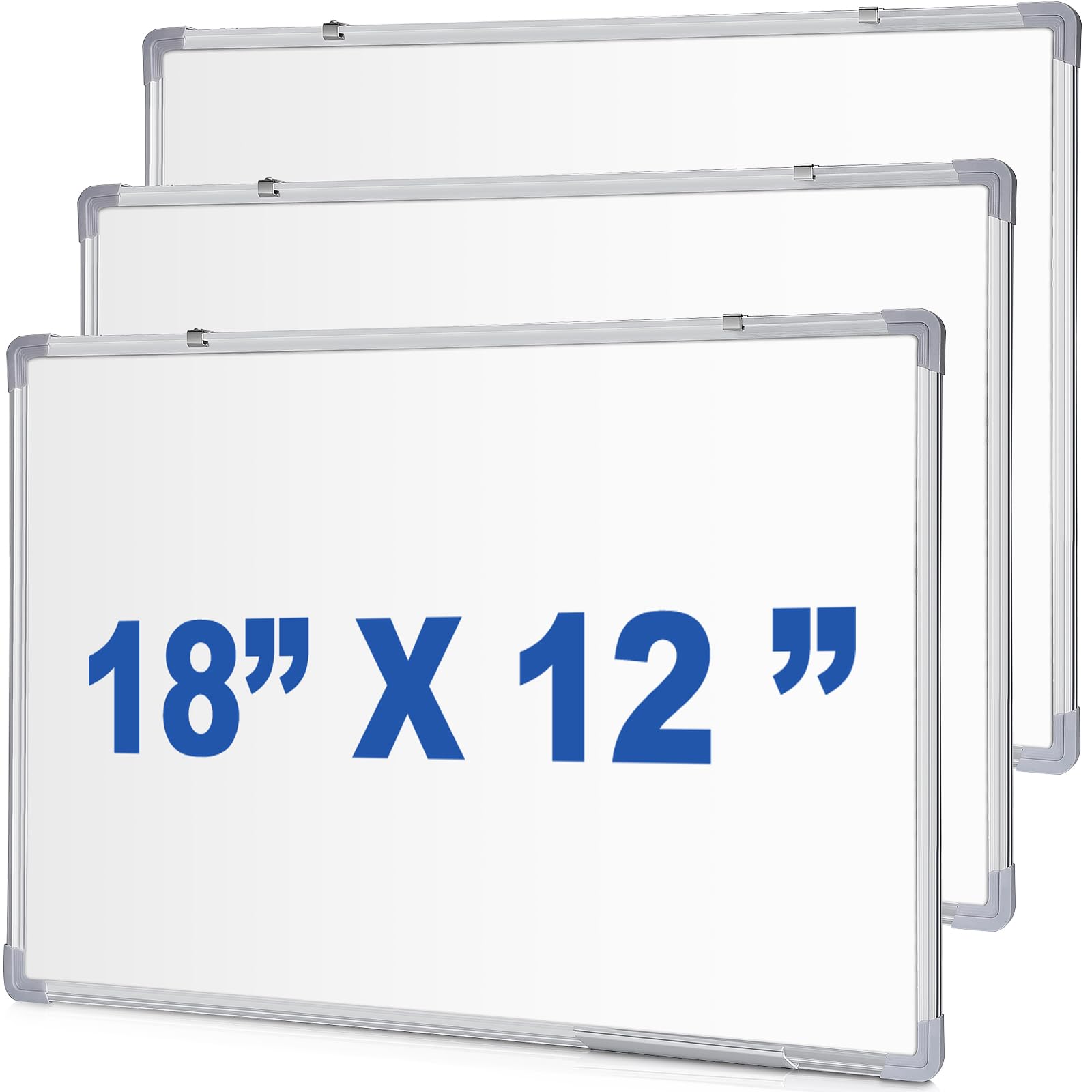 Tinlade 3 Pack Dry Erase Boards, Magnetic Dry Erase White Board Bulk Silver Aluminum Framed Whiteboard Message Presentation Wall