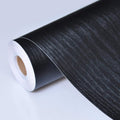practicalWs Black Wood Wallpaper Peel and Stick 17.7 in x 236.2 in Wood Wallpaper Self Adhesive Shelf Liner Covering for Kitchen