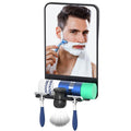 COSMIRROR Shower Mirror Fogless for Shaving with Multiple Razor Holders, No-Drilling Adjustable Fogless Mirror for Shower, Bathr