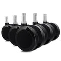 Herman Miller 60mm (2.36') Aeron Chair Caster Wheels Replacement (Set of 5, Black), Heavy Duty, Universal Size, Fit Most Brand 
