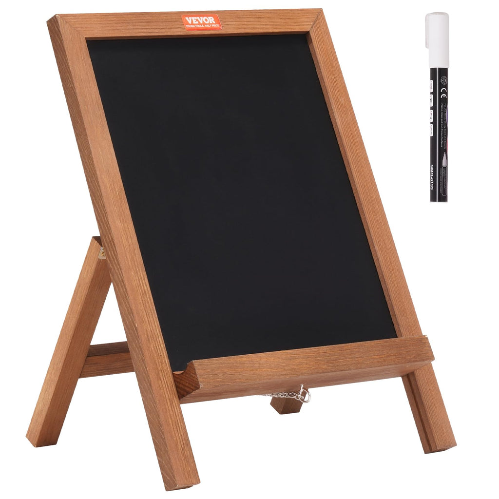 Vevor Tabletop Chalkboard Sign, Message Signs With Chalks, Freestanding Framed Memo Board, Vintage Wooden Magnetic Chalk Board,