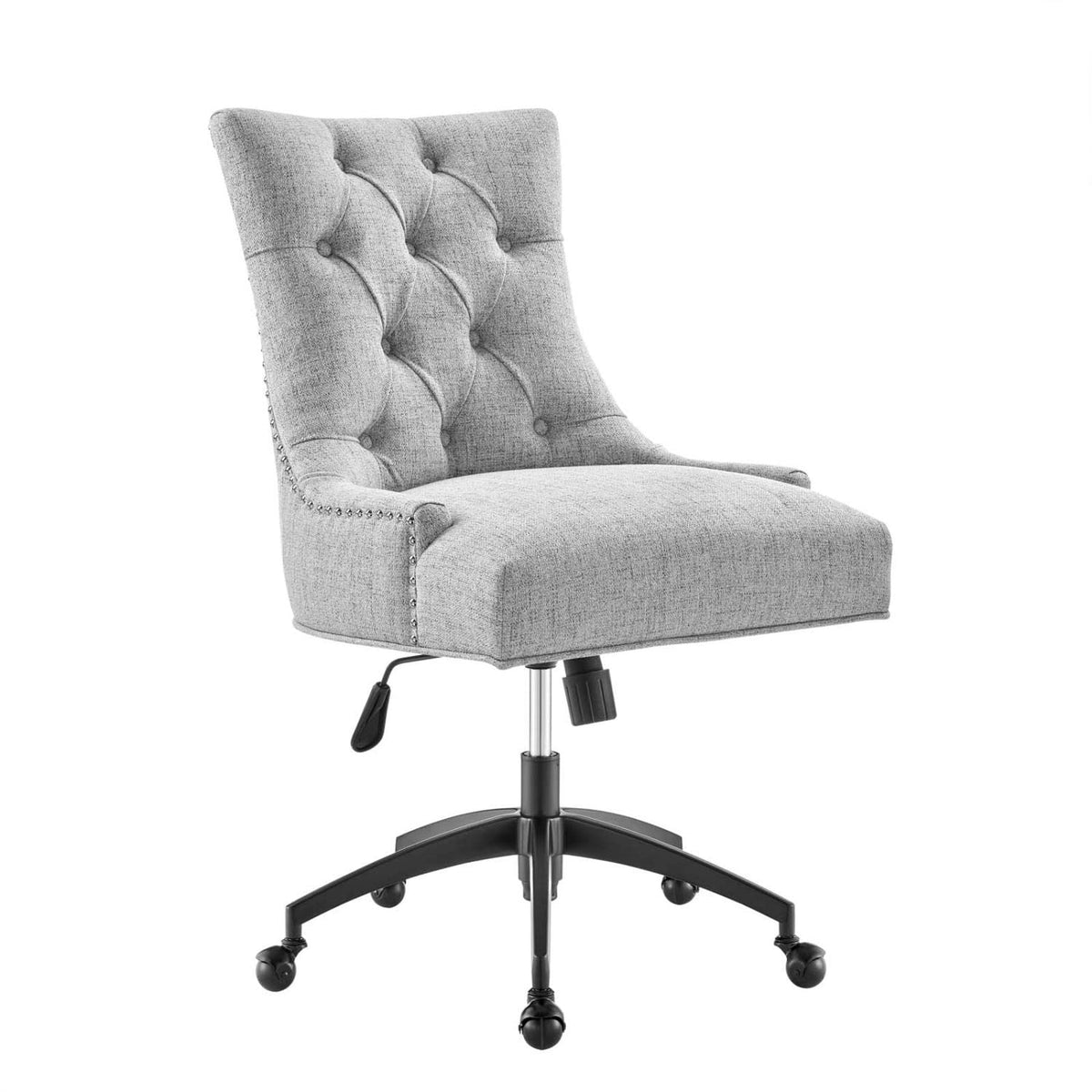 Modway EEI-4572-BLK-LGR Regent Tufted Fabric Office Chair, Black Light Gray