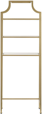 Crosley Furniture Aimee Over The Toilet Storage and Bathroom Organizer with Shelves, Gold