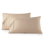 Hc Collection King Pillow Cases Set Of 2- Microfiber, Extra Soft Pillowcases - Easy Care & Machine Washable - Taupe