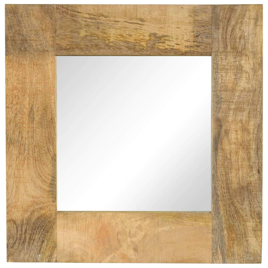 vidaXL Mirror Solid Mango Wood Woooden Mirror Wooden Frame Mirror Vintage Hallway Bathroom Interior Decoration Mirror Home Room 19.7&quot;