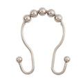 Kenney Double Roller Ball Shower Curtain Rings (12 Pack), Brushed Nickel