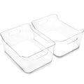 BINO | Plastic Storage Bins, Large  2 Pack, Clear | THE SOHO COLLECTION | Pantry Organizers and Storage Containers Fridge Organ