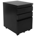 MountIt! Mobile File Cabinet with 3 Drawers | Under Desk Rolling Storage with Lock for Supplies, Files, and Materials, Mobile S