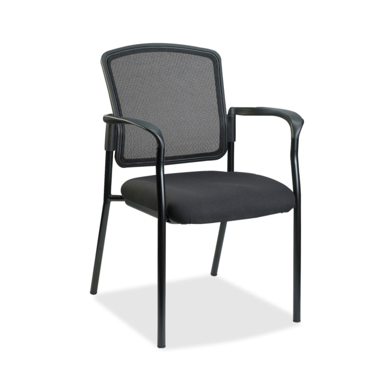 Lorell Breathable Mesh Black Guest Chair