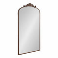 Kate and Laurel Arendahl Glam Arched Tall Panel Mirror, 24 x 42, Bronze, Traditional Baroque Large Body Wall Mirror with Ornate 