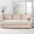H.VERSAILTEX T Cushion Sofa Slipcover Set - 3 Piece Jacquard Fabric Couch Seat Cover - Ivory