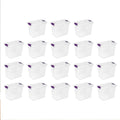Sterilite 27 Quart ClearView Latch Box, Stackable Storage Bin with Latching Lid, Organize Clothes, Shoes in Closet, Clear Base a