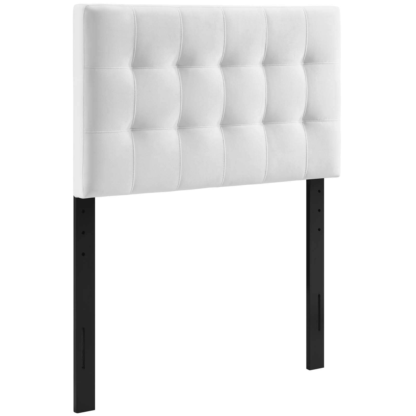 Modway Lily Twin Headboard - Biscuit Tufted Performance Velvet - White - Model MOD-6118-WHI
