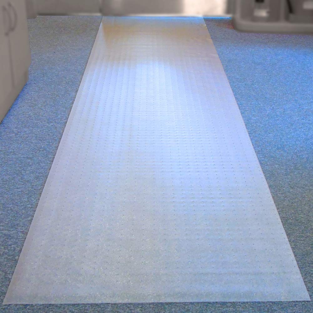 Floortex Long & Strong PVC Vinyl Runner 48&quot; x 216&quot; for Standard Pile Carpets, Clear (FRR114818EV)