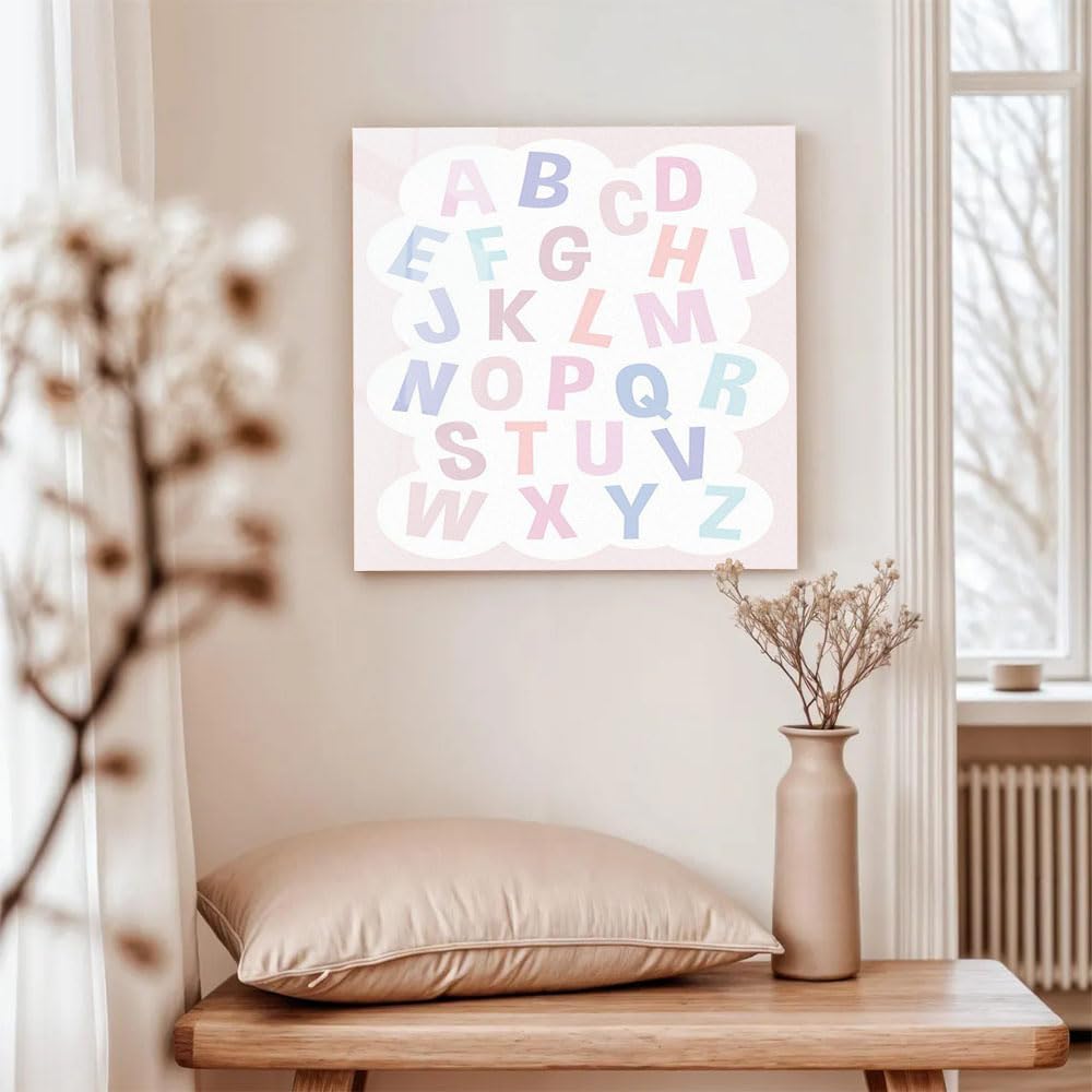 DesignSkinz Wall Art | Acrylic Glossy Printed Frame|Home Decor for Living Room, Bedroom, Office, Study, Shelf (17x17inch)  Alph