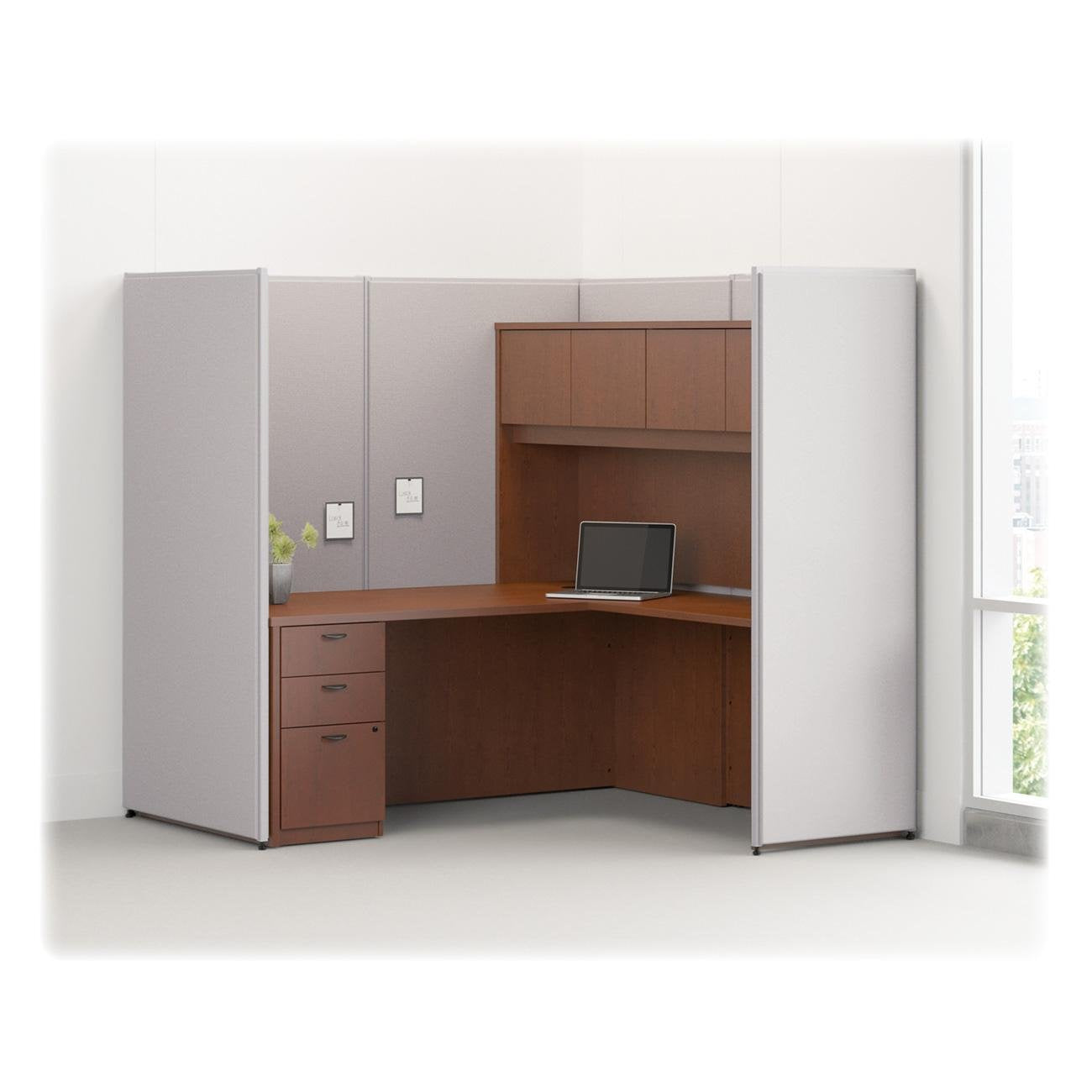 HON Verse Panel , 42&quot;H x 24&quot;W , Light Gray Finish , Gray Fabric