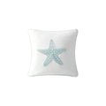 Harbor House Modern Design Decorative Pillow Hypoallergenic Sofa Cushion Lumbar, Back Support, Square 16' X 16', Maya Bay, Cotton Blue
