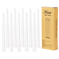 KONNI 10 Inch White Taper Candles, Unscented and Smokeless Tall Candlesticks, 10 Pack Tapered Candles with Cotton Wicks, Long Bu