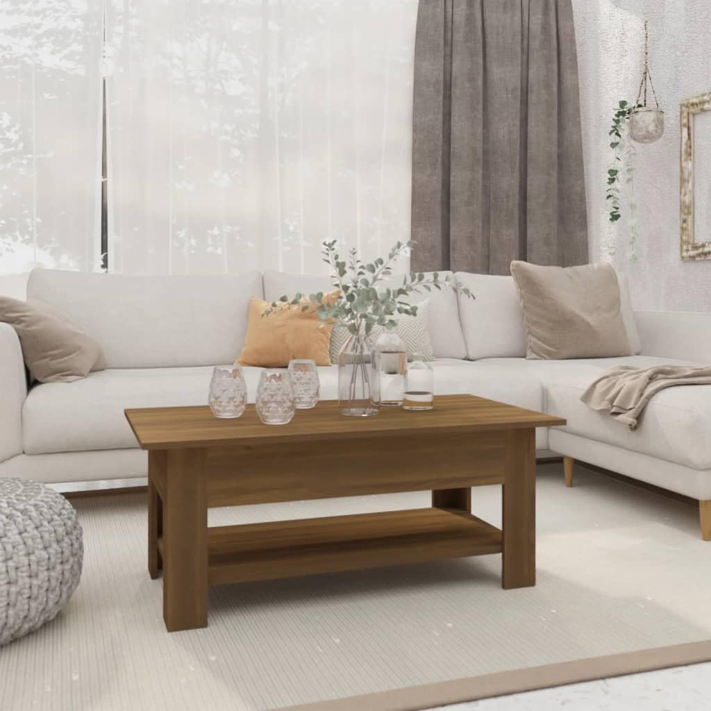 imasay Coffee Table Brown Oak 40.2&quot;x21.7&quot;x16.5&quot; Engineered Wood