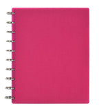 Talia Discbound Notebooks, Planner, Customizable, (Y90'S Pink W/Silver Discs, Junior (5.5In X 8.5In))