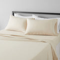 Amazon Basics Lightweight Super Soft Easy Care Microfiber Bed Sheet Set with 14 Deep Pockets - Full (Pack of 4), Beige, Solid