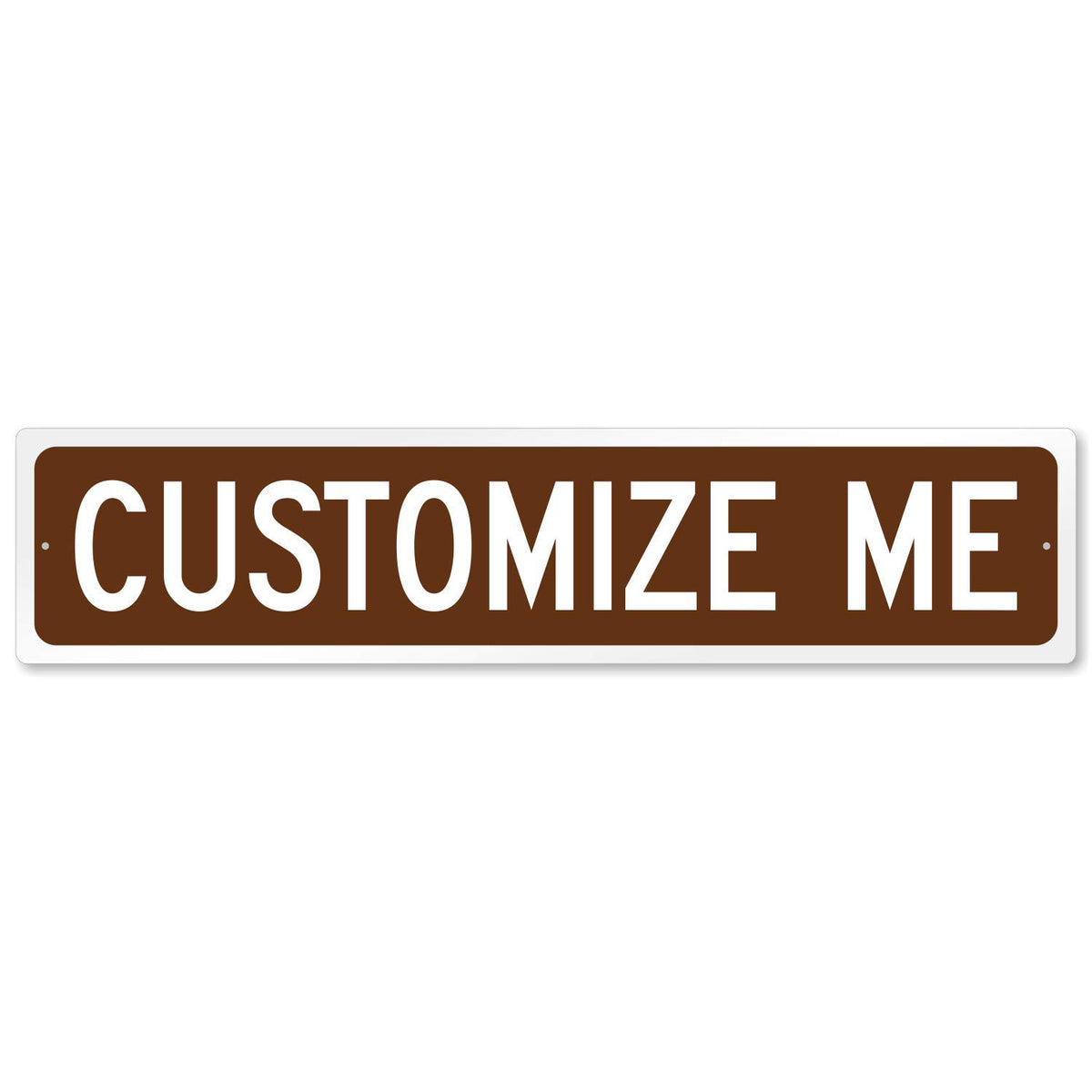 Smartsign Brown Custom Street Sign - 4' X 18', Aluminum, Personalize Your Own Street Sign, Outdoor Metal Sign For Home, Office