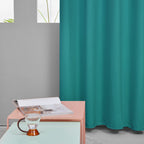 Deconovo Thermal Insulated Blackout Curtains Room Darkening & Energy Saving Solid Grommet Top Curtain Panels For Home Decor Bedroom Windows 2 Panels, Turquoise, 42Wx45L In