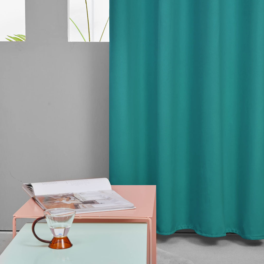 Deconovo Grommet Blackout Curtains For Bedroom, Room Darkening Thermal Insulated Window Curtain, Turquoise,42X84 Inch, 1 Panel