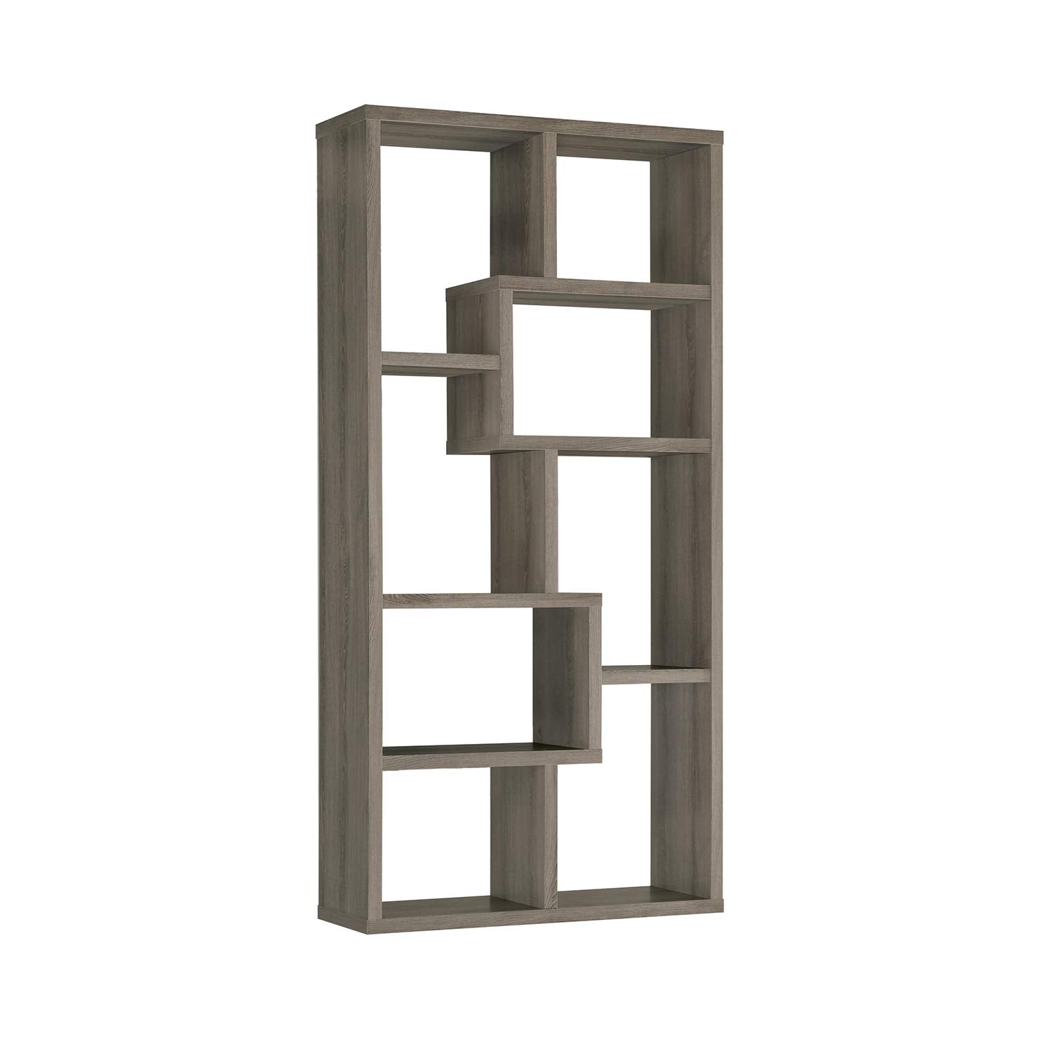 Coaster FINE Furniture Multiple Cubed Rectangular Bookcase Weathered Grey