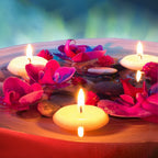 Unicy 12 Pack 3 Inch White Floating Candles, 10 Hour Unscented Dripless Tealight Candles For Cylinder Vases, Centerpieces At Wed