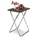 Garden 4 you 25In Portable Folding TV Tray Table on Bed & Sofa,TV Dinner Tray with Sturdy MDF,Portable Table with No Assembly Re