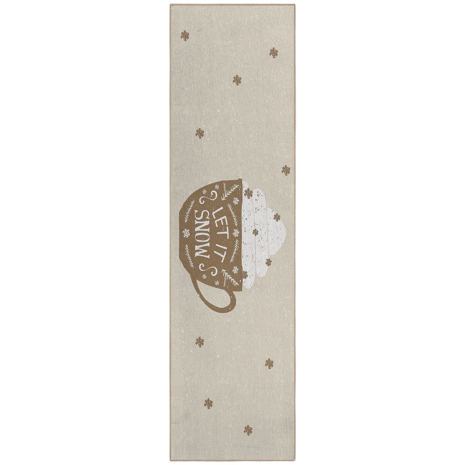 Wonderland Wn7 Brown Seasonal Rug Runner 2' 3" X 7 ' 6"
