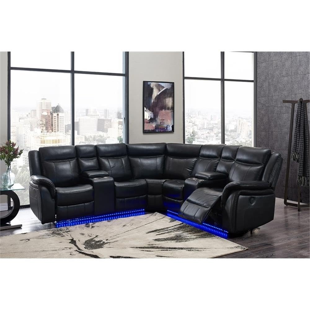 Global Furniture Usa Black Sofa Sectional