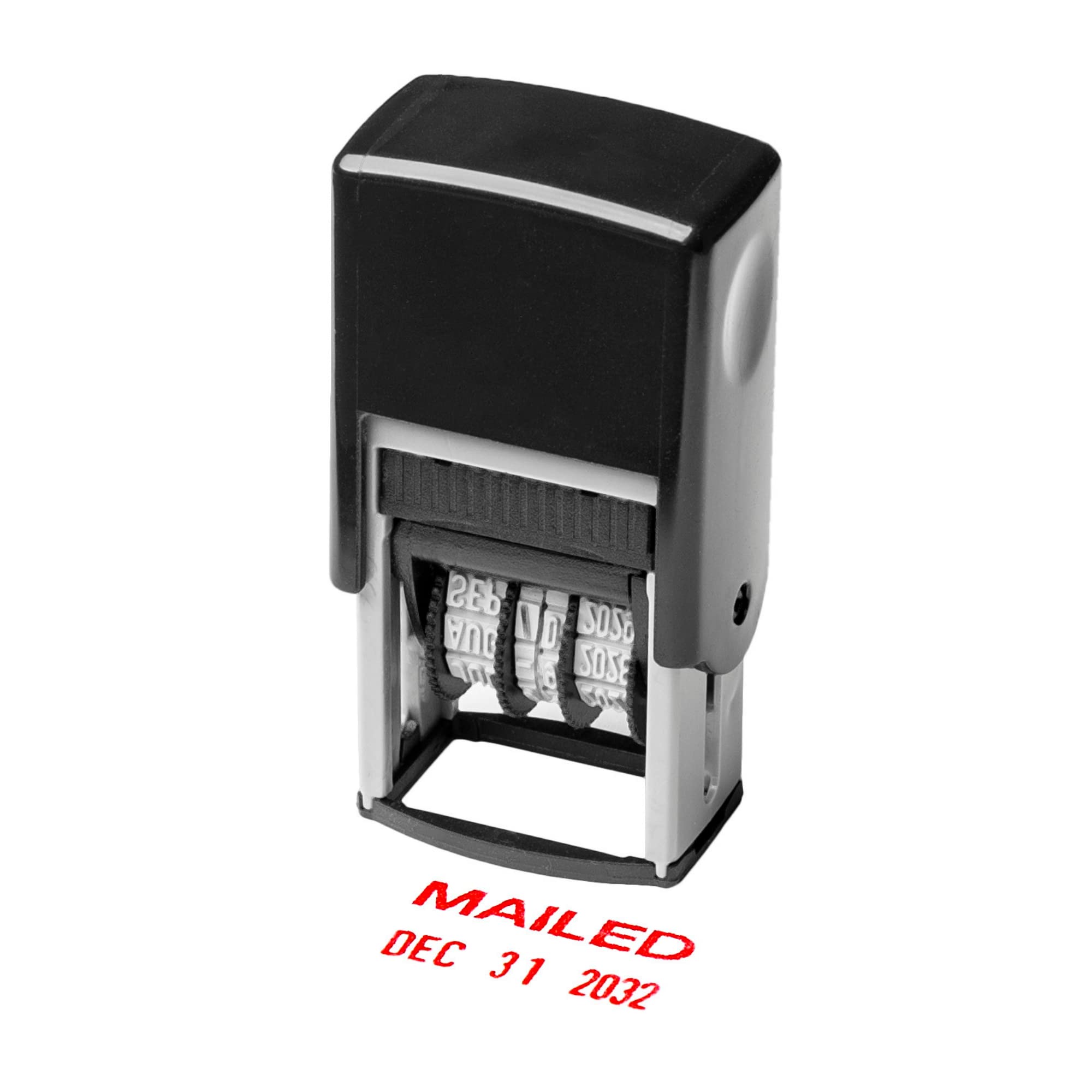 Self Inking Rubber Stamp, Phrase With Date Stamp, Refillable Office Supply Business Stamps (Mailed)