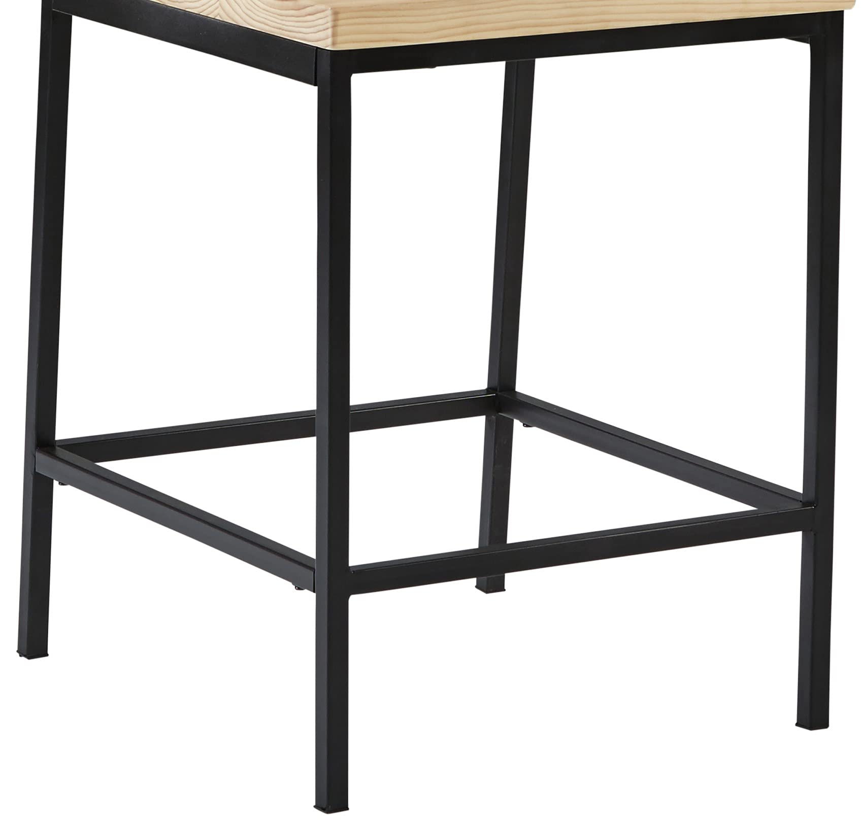 Progressive Furniture Sawyer Wood/Metal Counter Stool Natural/Gunmetal
