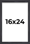 16x24 Contemporary Black Shadow Box Frame | 1'' Depth of Usable Space| Interior Size 16x24 or 24x16 Inches| UV Resistant Acrylic
