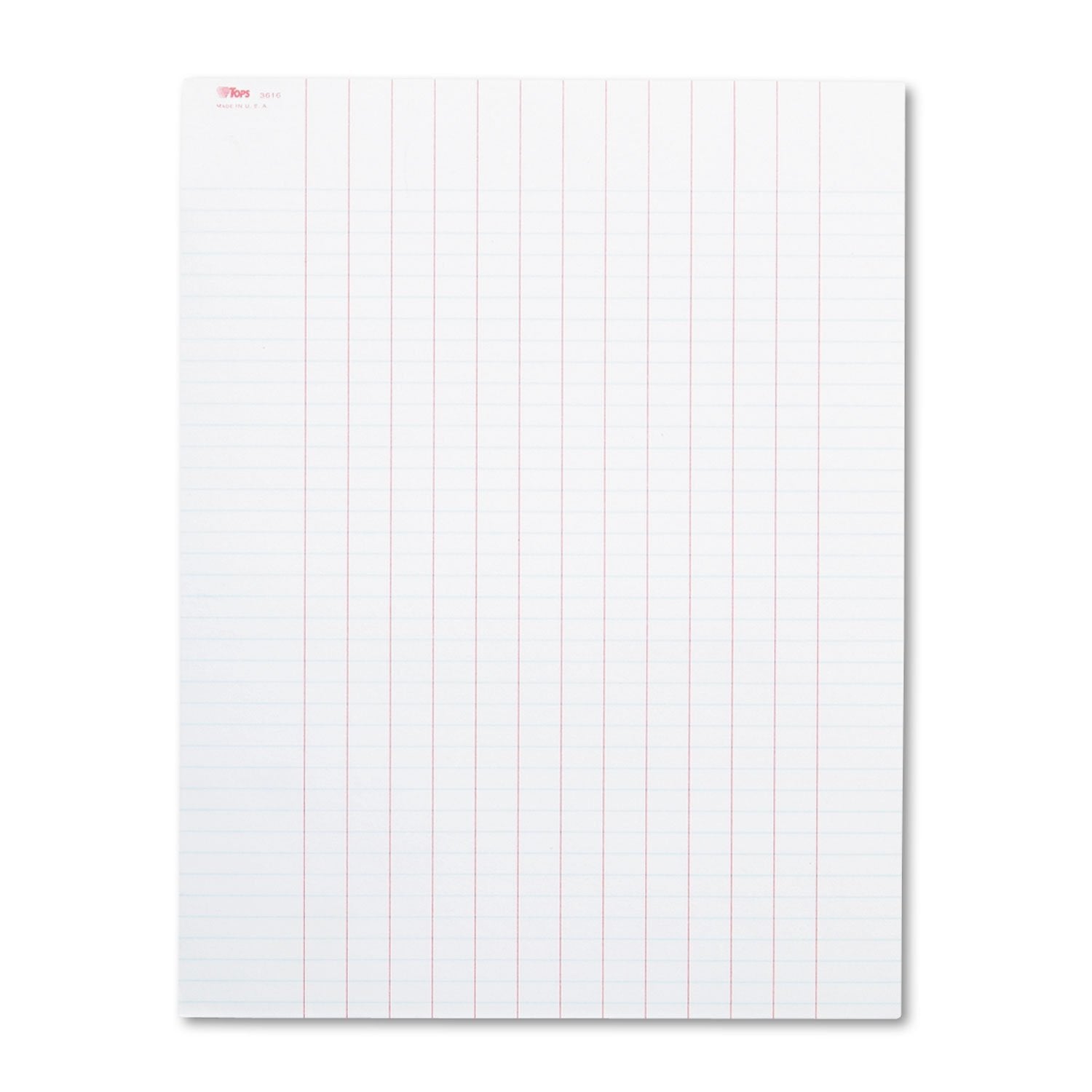 Tops 3616 Data Pad With Plain Column Headings, 8 1/2 X 11, White, 50 Sheets
