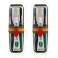 Travel Toothbrush Holder Case Pack Of 2 | Transparent Toothbrush & Toothpaste Storage Box With Secure Lock | Portable Travel Too