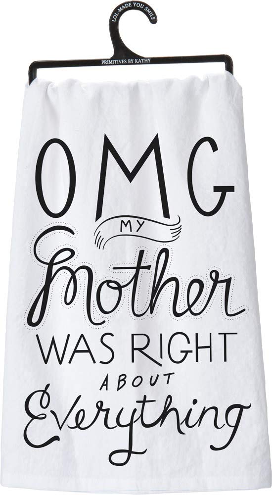Primitives by Kathy Boho Cotton Kitchen Towel Set with Funny Sayings - Ideal Housewarming Gift, Fall Kitchen Decor and Home Kitc