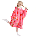 Kipswiza Blanket Hoodie For Kids Oversized Wearable Blanket, Super Soft Warm Sherpa Fleece Blanket Sweatshirt For Girls Boys Chi