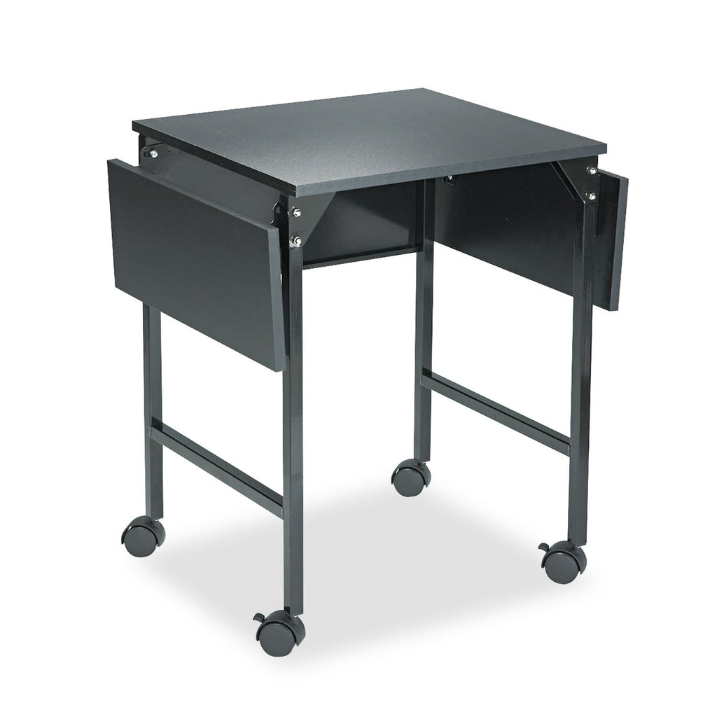 Safco Drop Leaves Machine Stand - 150 Lb Load Capacity - 26.9'' Height X 36'' Width X 18'' Depth - Floor - Laminate - Steel - Bl