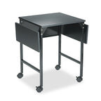 Safco Drop Leaves Machine Stand - 150 Lb Load Capacity - 26.9'' Height X 36'' Width X 18'' Depth - Floor - Laminate - Steel - Bl