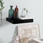 Vidaxl Floating Wall Shelf High Gloss Black 9.1''X9.3''X1.5'' Mdf