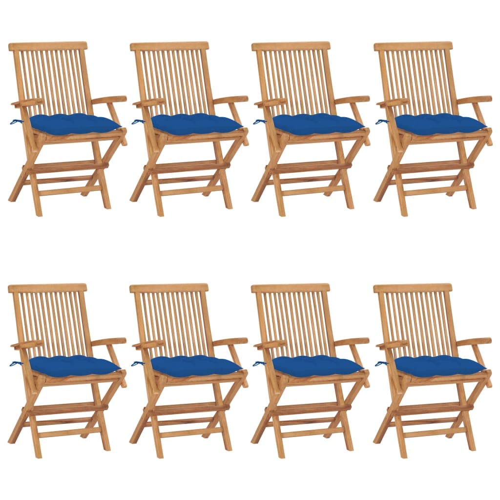 vidaXL Solid Teak Wood Patio Chairs